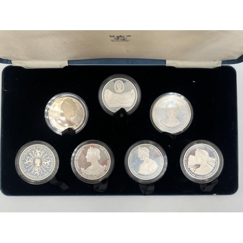 2339 - A cased 1980 Royal Mint Her Majesty Queen Elizabeth the Queen Mother 92.5% silver proof seven coin s... 