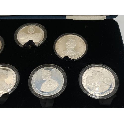 2339 - A cased 1980 Royal Mint Her Majesty Queen Elizabeth the Queen Mother 92.5% silver proof seven coin s... 