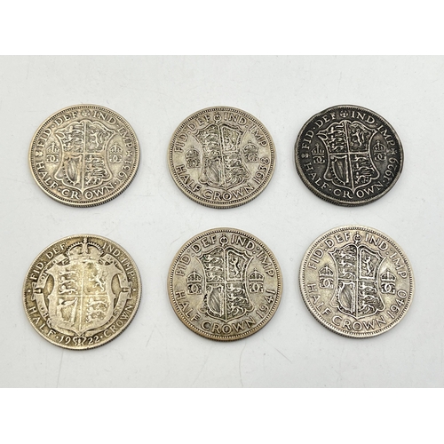 2346 - A change tin containing British pre-decimal coins to include 50% silver 1922, 1929, 1931, 1938, 1940... 