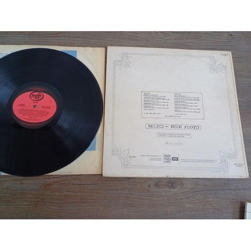 748 - Four Pink Floyd LP vinyl records, 'The Wall' (side 1 matrix SHSP 4111 A-9U TML-M 1), 'Relics', 'Wish... 