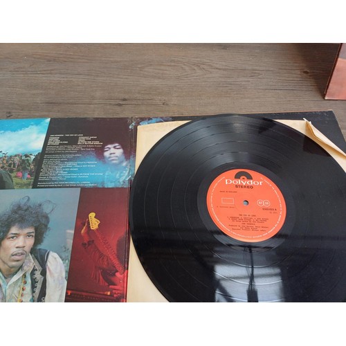 749 - Seven Jimi Hendrix LP vinyl records, two 'Isle of Wight', two 'War Heroes' (2302 020 and 2459 389), ... 