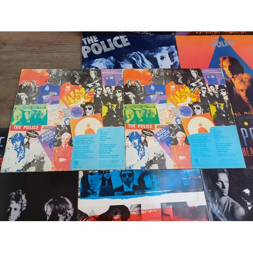 751 - Nine The Police LP vinyl records, two 'Outlandos d'Amour', two 'Reggatta de Blanc', two 'Zenyatta Mo... 