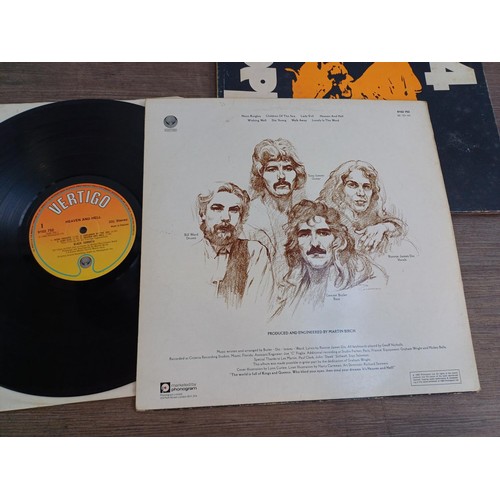 768 - Four Black Sabbath LP vinyl records, 'Technical Ecstasy' (with insert), 'Mob Rules', 'Heaven and Hel... 