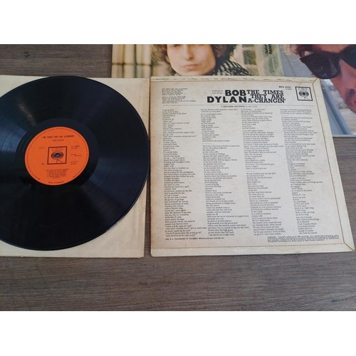 771 - Six Bob Dylan LP vinyl records, 'The Times They Are A-Changin', 'Bob Dylan', 'Blonde On Blonde', 'In... 