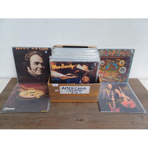 783 - A collection of LP vinyl records to include The Amazing Rhythm Aces, Asleep At The Wheel, Chet Atkin... 