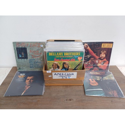 783 - A collection of LP vinyl records to include The Amazing Rhythm Aces, Asleep At The Wheel, Chet Atkin... 