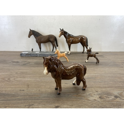 435 - Five Beswick horse figurines