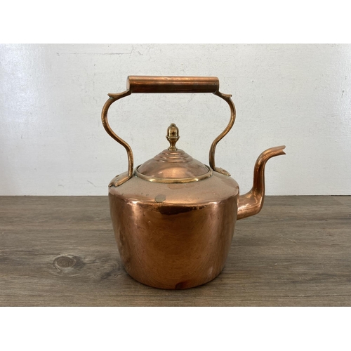 454 - A 19th century copper kettle