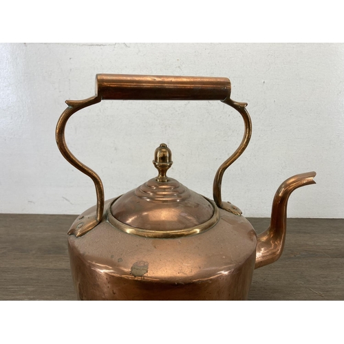 454 - A 19th century copper kettle