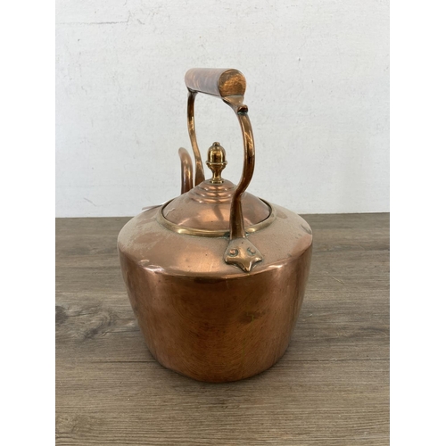 454 - A 19th century copper kettle