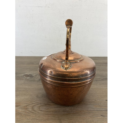 467 - A 19th century copper kettle