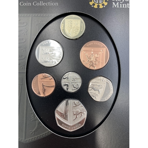 2314 - Five cased coin sets, one Pobjoy Mint 'The Queens Beasts' The Lion of England silver proof two pound... 