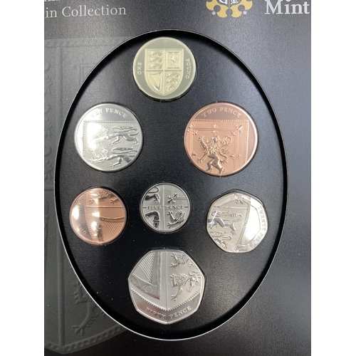 2314 - Five cased coin sets, one Pobjoy Mint 'The Queens Beasts' The Lion of England silver proof two pound... 