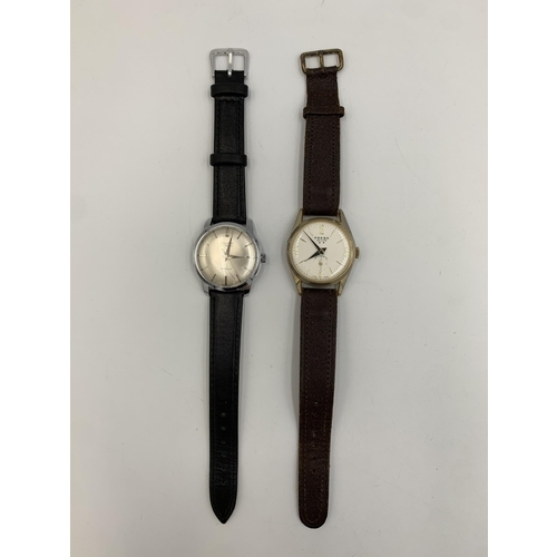 2237C - Two mid 20th century mechanical men's wristwatches, one Freba DeLuxe and one Reliont Incabloc