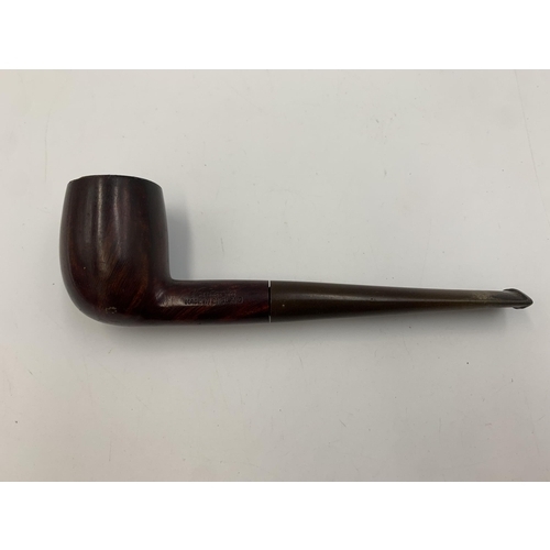 2312 - Five pieces of tobacciana to include mid 20th century Shive table lighter, K & P Peterson's pipe, Vi... 