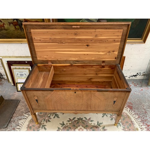 119 - An Art Deco style 'The Honderich Furniture Co. Limited' Red Seal inlaid walnut and cedar lined chest... 