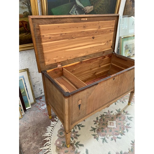 119 - An Art Deco style 'The Honderich Furniture Co. Limited' Red Seal inlaid walnut and cedar lined chest... 