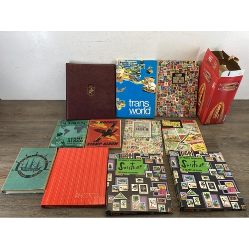 631A - Ten albums containing a collection of worldwide stamps