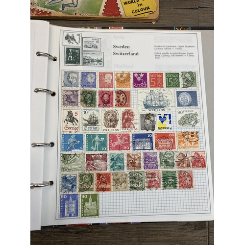 631A - Ten albums containing a collection of worldwide stamps