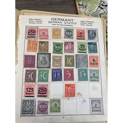 631A - Ten albums containing a collection of worldwide stamps