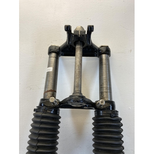 A set of vintage 1958 Triumph motorbike forks