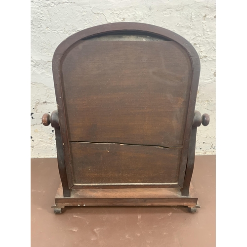 294 - A Victorian mahogany framed toilet mirror - approx. 55cm high x 48cm wide x 20cm deep