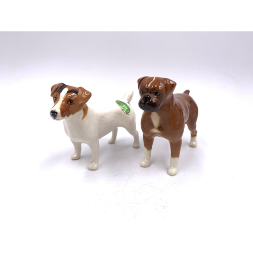 406 - Nine Beswick animal figurines to include Dachshund, Bullfinch, Beneagles Scotch Whisky Loch Ness Mon... 