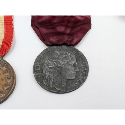 2145 - Seven Italian medals to include WWI Victory, Order of Vittorio Veneto, WWI Unity etc.