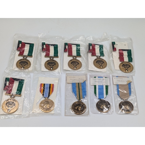 2150 - Ten medals, six Kuwait Liberation and four United Nations