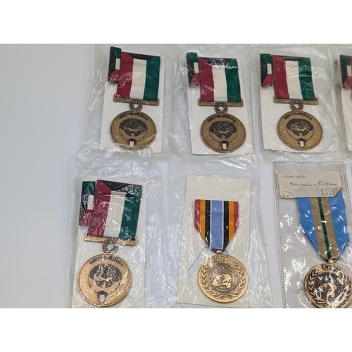 2150 - Ten medals, six Kuwait Liberation and four United Nations