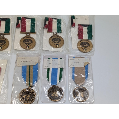 2150 - Ten medals, six Kuwait Liberation and four United Nations