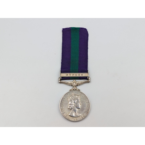 2151 - An Elizabeth II General Service medal with Cyprus clasp presented to 2784391 S.A.C. R. L. Dancer R.A... 