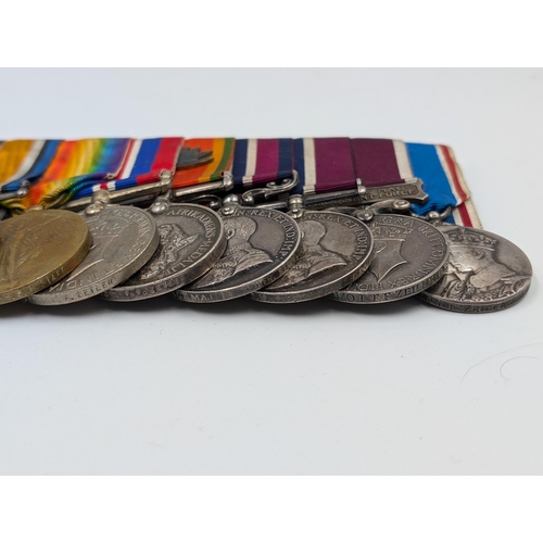 2164 - A Boer War to WWII South African ten piece medal group presented to F. F. Zeiler featuring from left... 