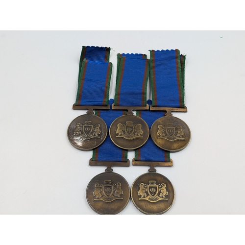 2182 - Five Republic of Venda General Service medals