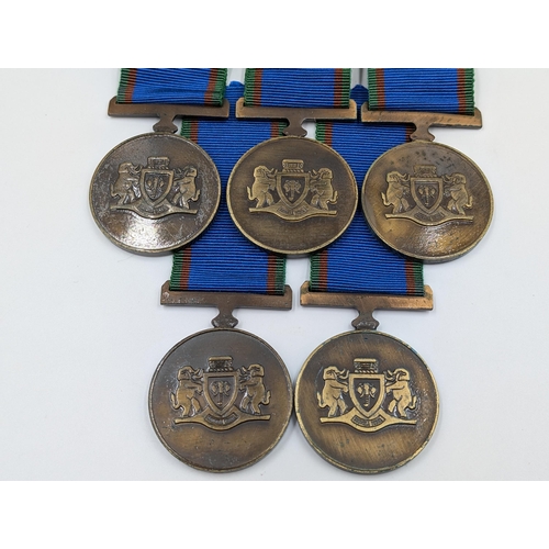 2182 - Five Republic of Venda General Service medals