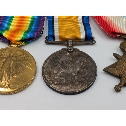 2184 - A WWI South African medal trio presented to Pte. W. H. Prosser Bloemhof CDO