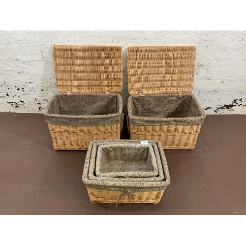 137 - Six wicker baskets