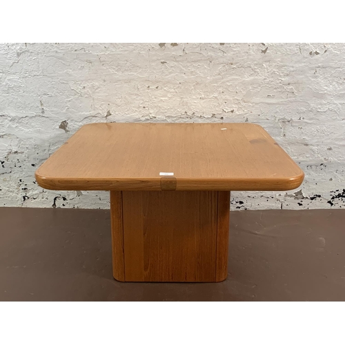 152 - A mid 20th century teak square coffee table - approx. 43cm high x 75cm square