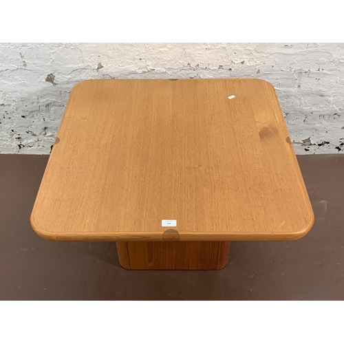 152 - A mid 20th century teak square coffee table - approx. 43cm high x 75cm square