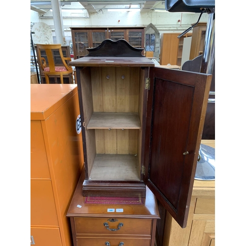 212 - A late 19th/early 20th century mahogany bedside cabinet - approx. 87cm high x 38cm wide x 36cm deep