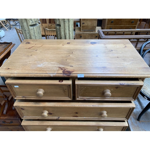 219 - A Victorian style solid pine chest of drawers - approx. 142cm high x 99cm wide x 50cm deep