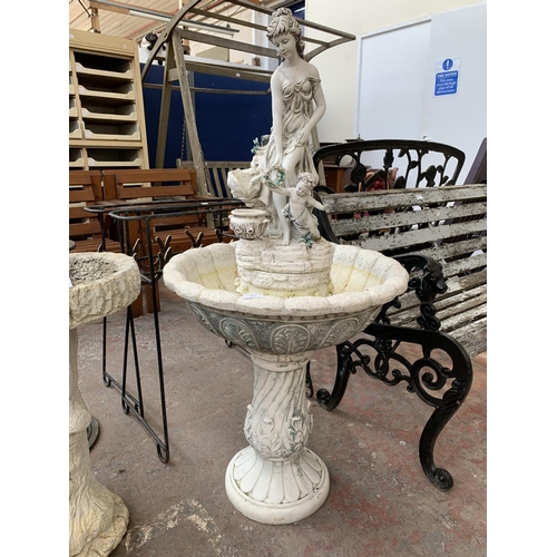 267 - A Crosa resin and fibreglass figural water feature - approx. 118cm high