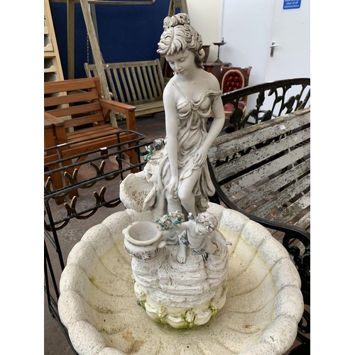 267 - A Crosa resin and fibreglass figural water feature - approx. 118cm high