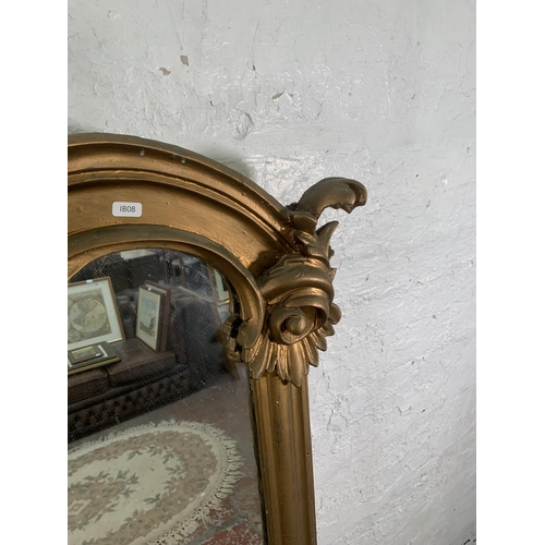 295 - A 19th century gilt framed overmantle mirror - approx. 165cm high x 130cm wide