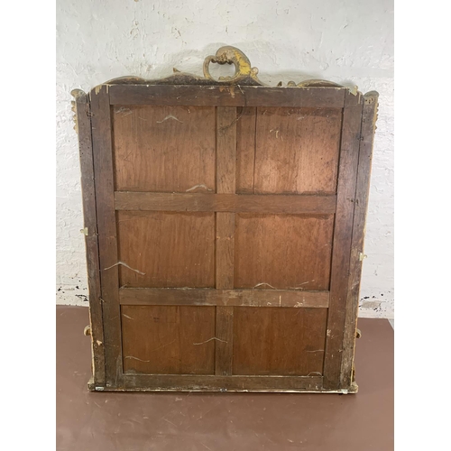 295 - A 19th century gilt framed overmantle mirror - approx. 165cm high x 130cm wide