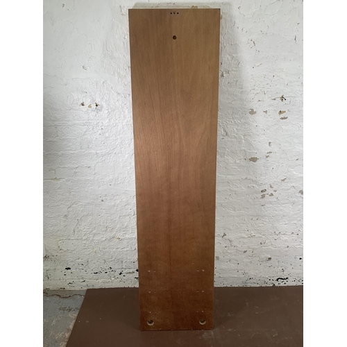 297 - A modern Dwell walnut effect wall mirror - approx. 182cm high x 45cm wide