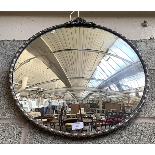 301 - A mid 20th century French style circular convex mirror - approx. 50cm diameter