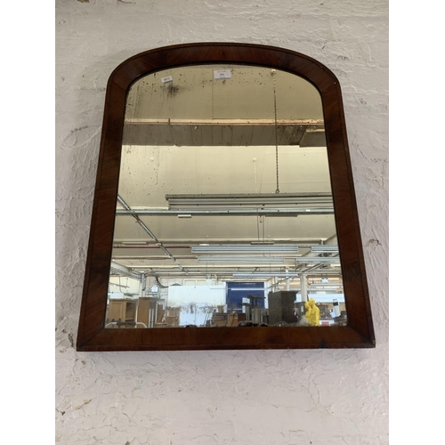 311 - A 19th century mahogany wall mirror - approx. 68cm high x 51cm wide