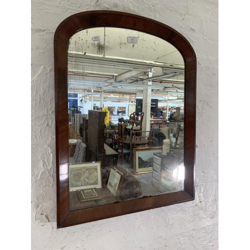 311 - A 19th century mahogany wall mirror - approx. 68cm high x 51cm wide