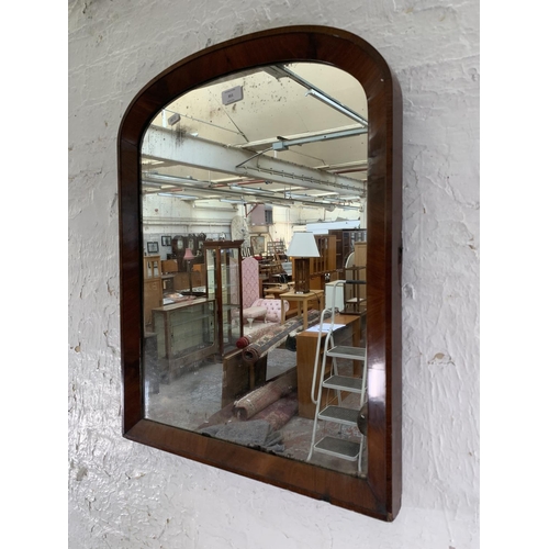 311 - A 19th century mahogany wall mirror - approx. 68cm high x 51cm wide